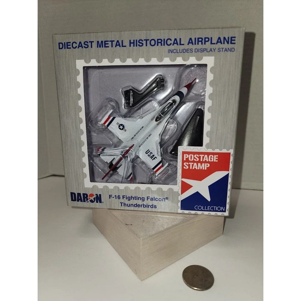 Daron Postage Stamp F-16 Fighting Falcon Thunderbirds‎ diecast metal airplane